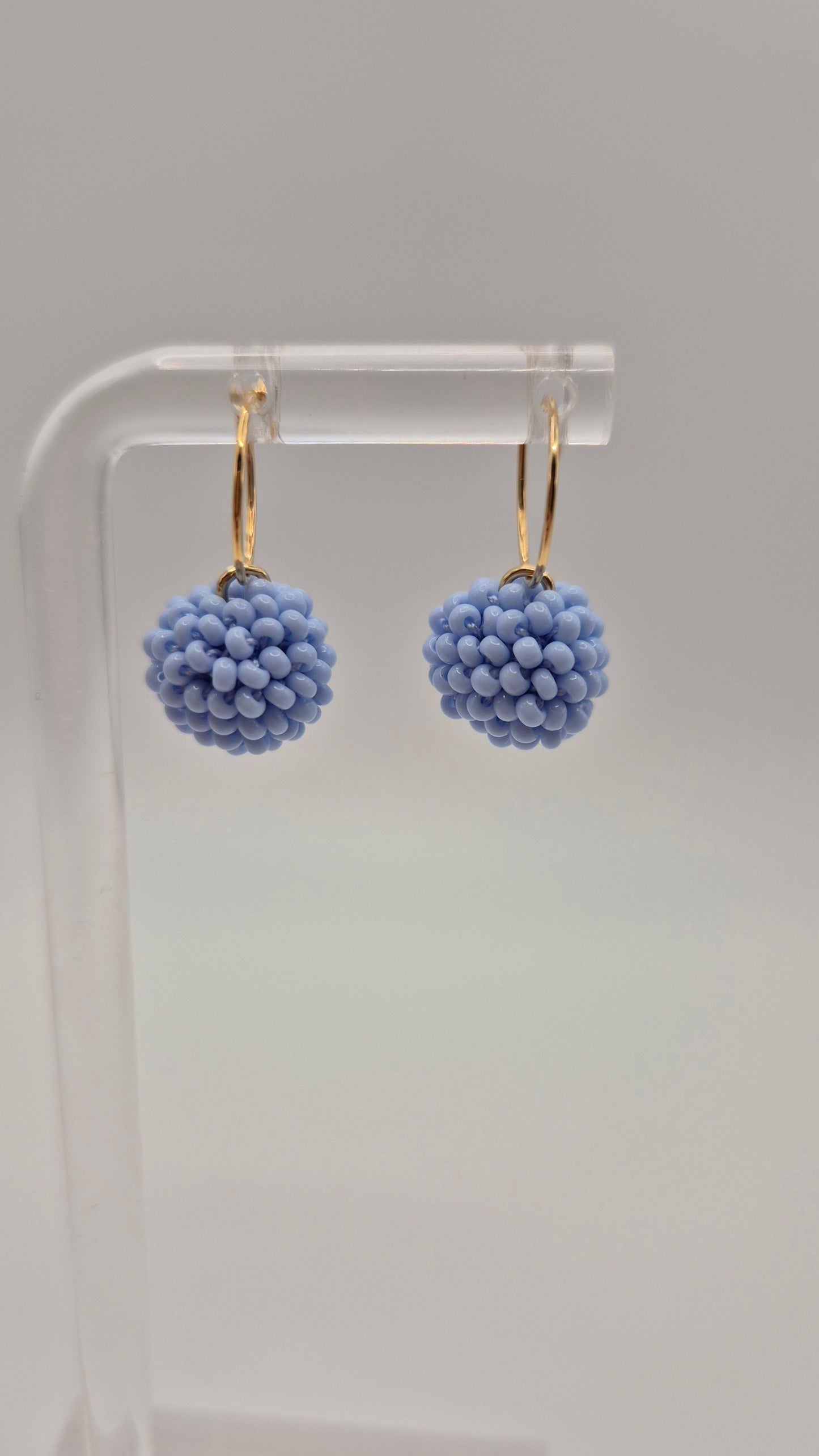 Creolen KUULA - Kugel 12mm | vergoldet | Perlen 2mm