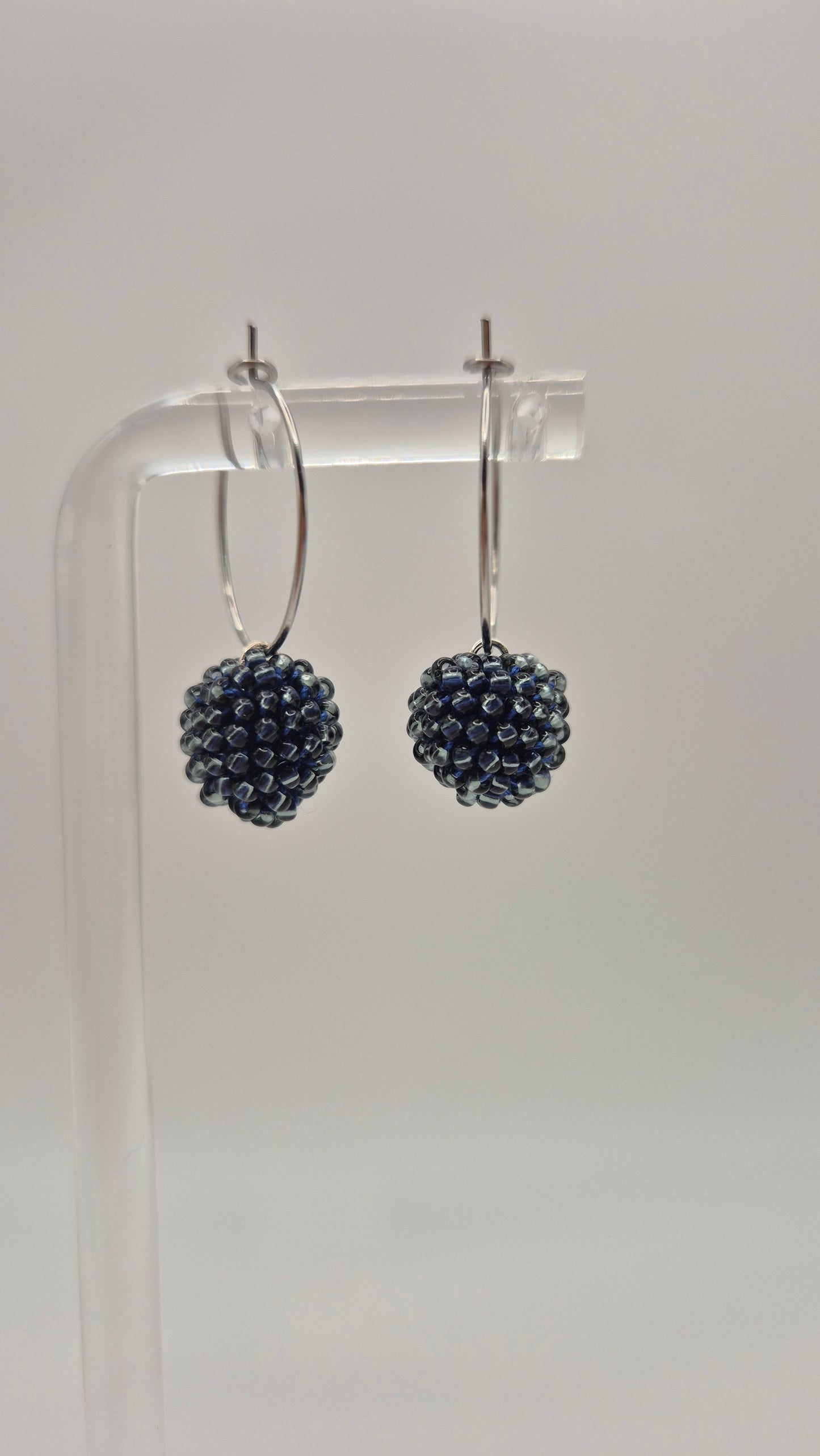 Creolen KUULA - Kugel 12mm | Edelstahl | Perlen 2mm