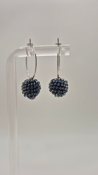 Creolen KUULA - Kugel 12mm | Edelstahl | Perlen 2mm