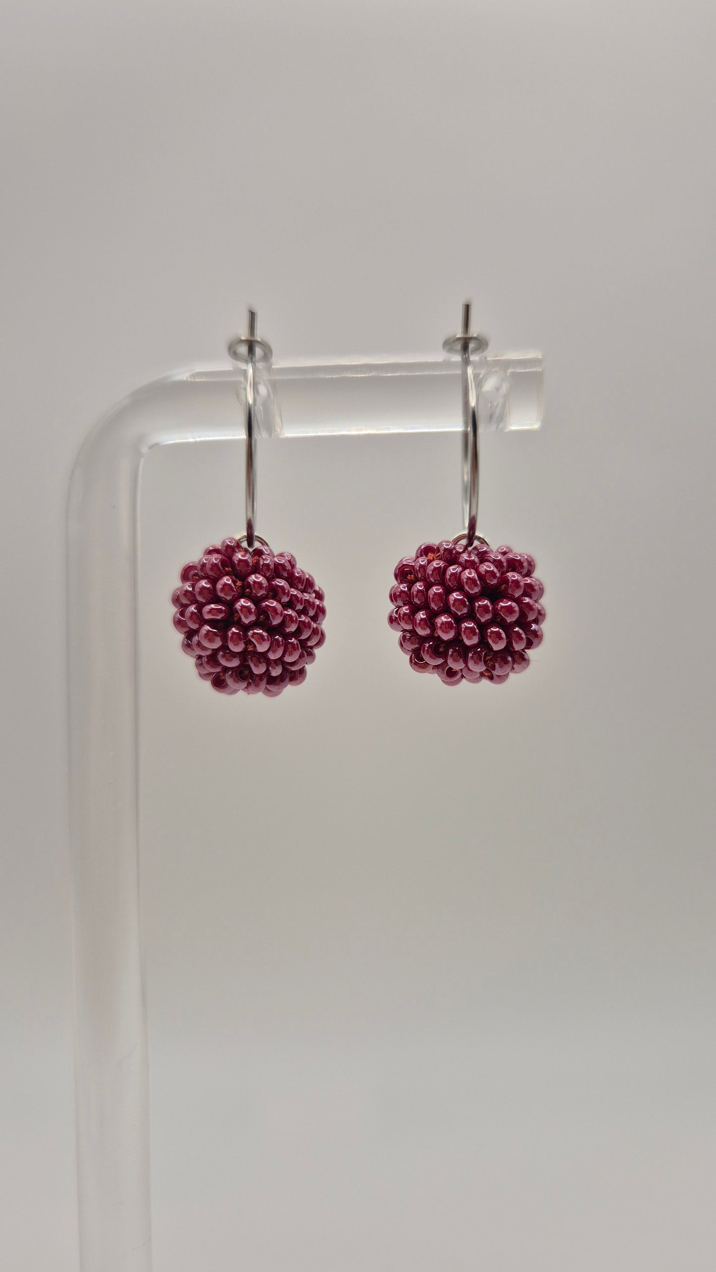 Creolen KUULA - Kugel 12mm | Edelstahl | Perlen 2mm