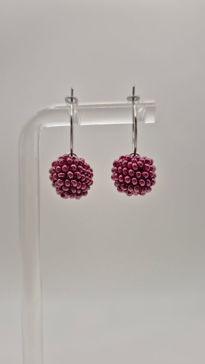 Creolen KUULA - Kugel 12mm | Edelstahl | Perlen 2mm