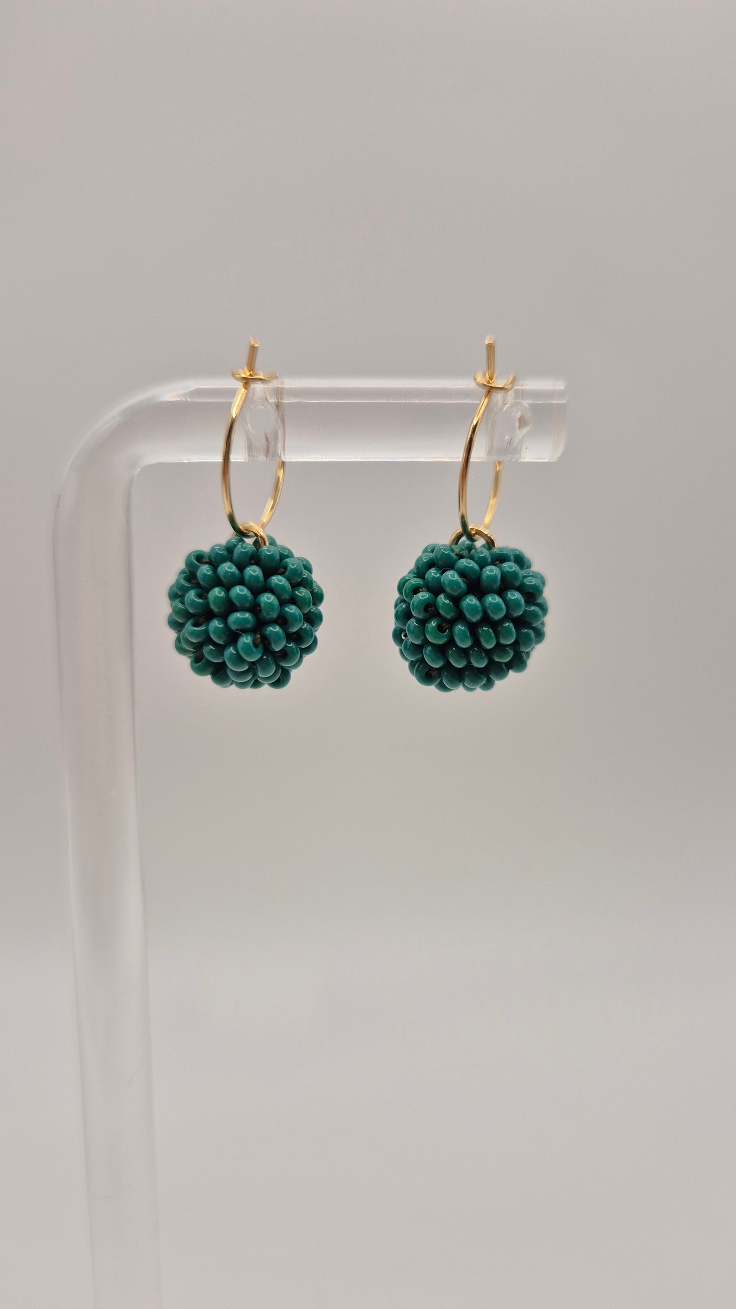 Creolen KUULA - Kugel 12mm | vergoldet | Perlen 2mm