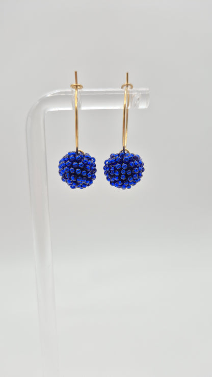 Creolen KUULA - Kugel 12mm | vergoldet | Perlen 2mm