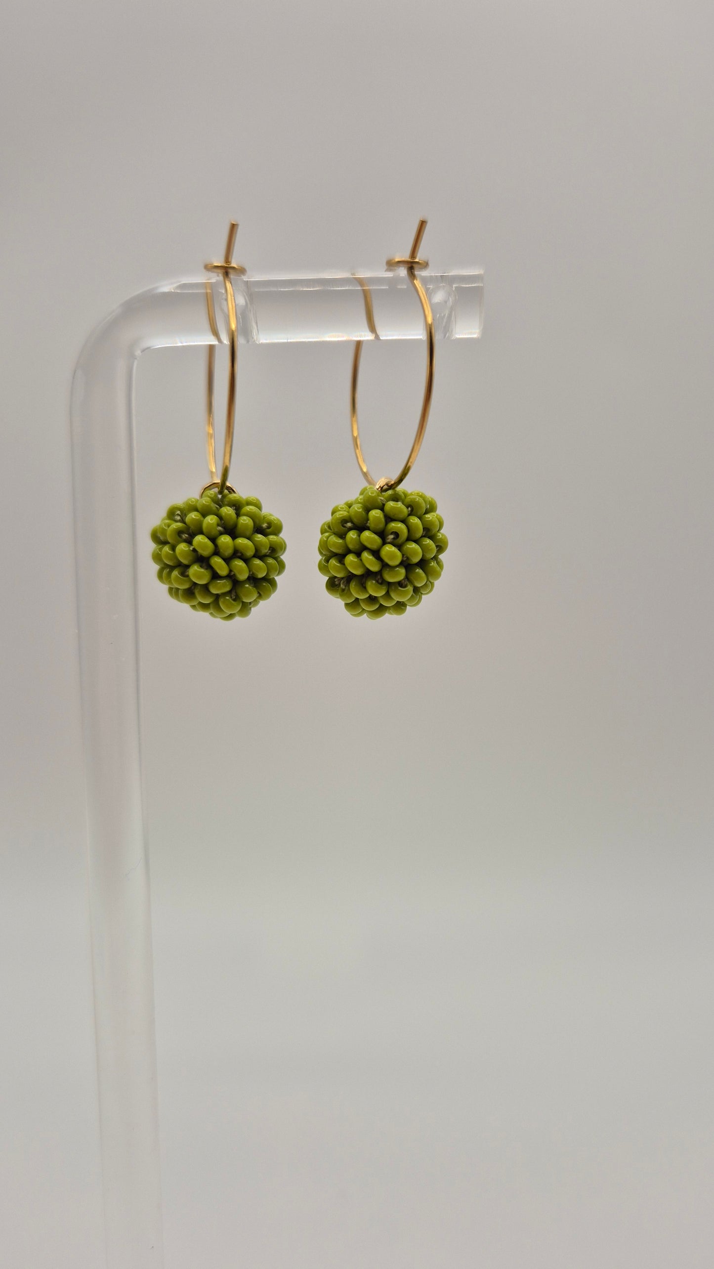 Creolen KUULA - Kugel 12mm | vergoldet | Perlen 2mm