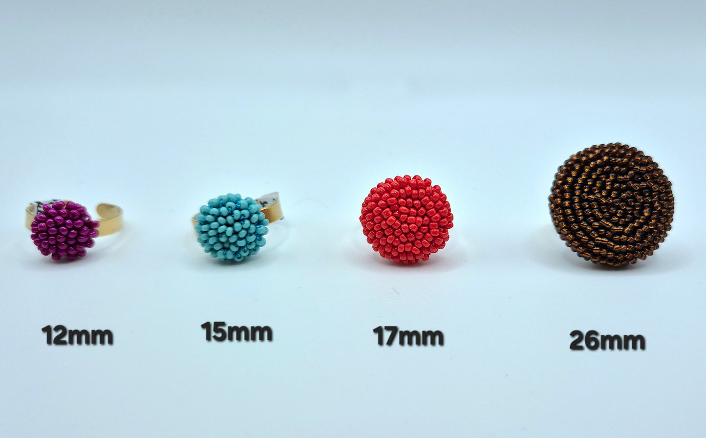 Ring DOT - Linse 8-10mm | vergoldet | Perlen 1mm