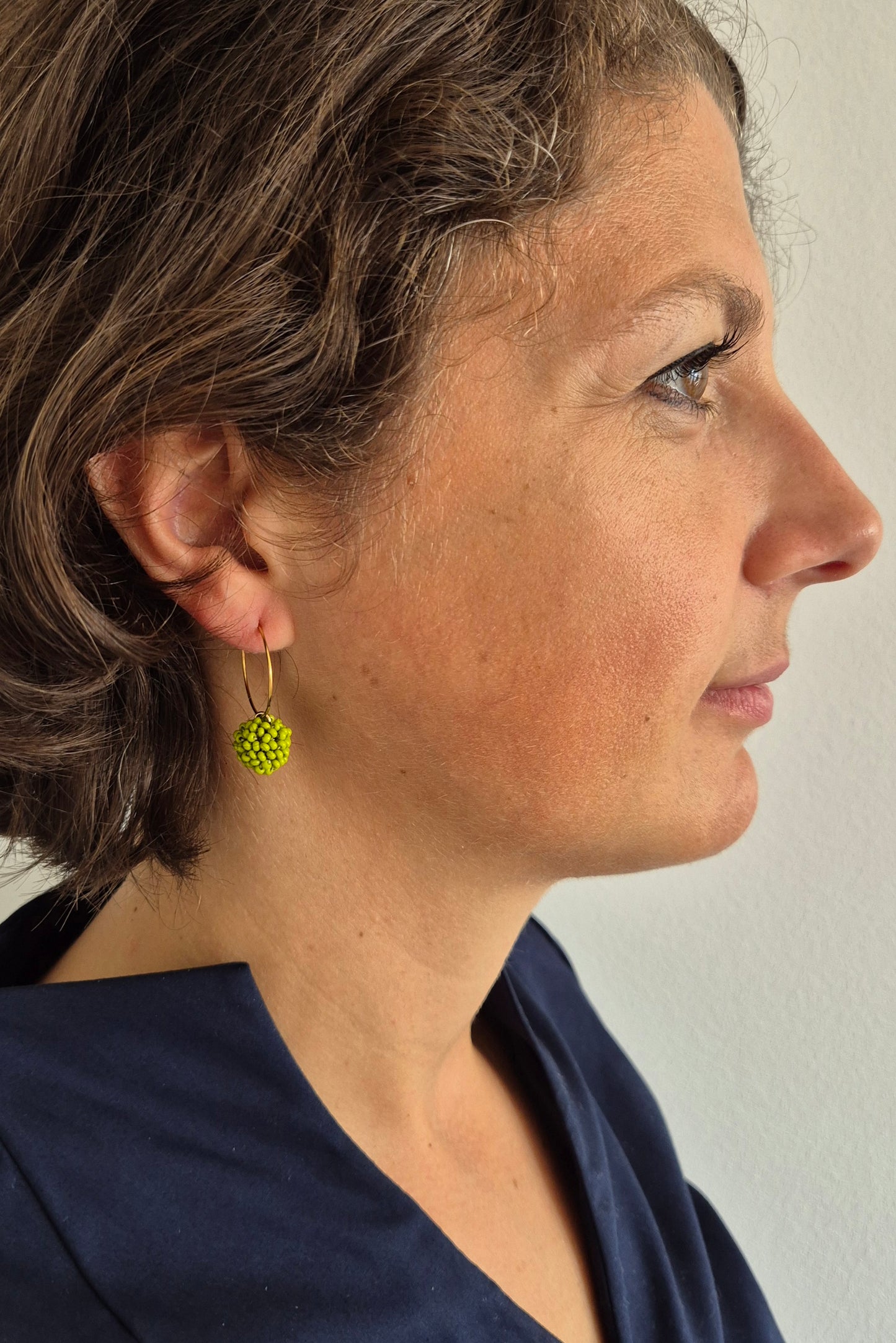 Creolen KUULA - Kugel 12mm | vergoldet | Perlen 2mm