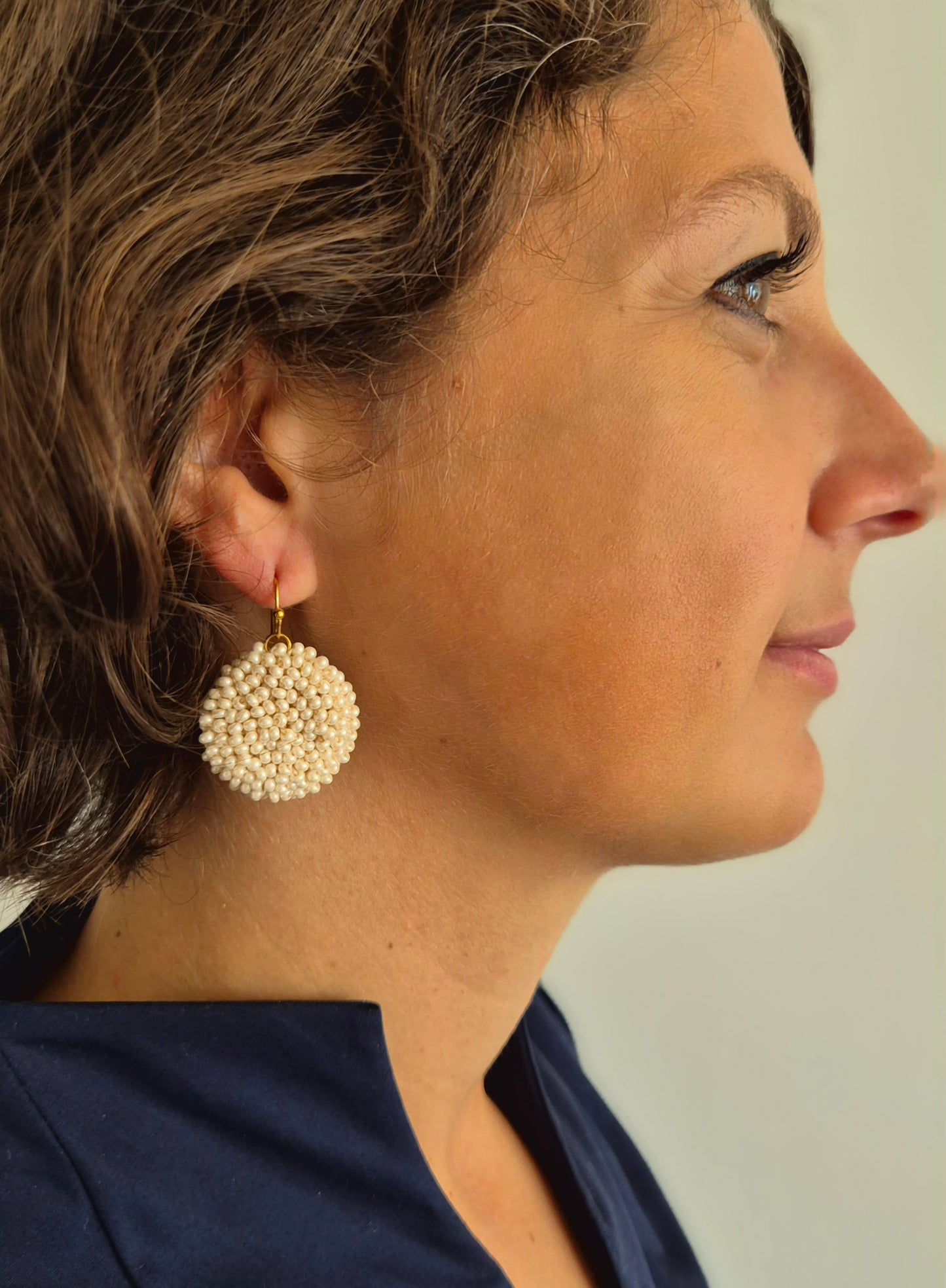 Hänger LINNSI   - Linse 31 mm | Perlen 3 mm