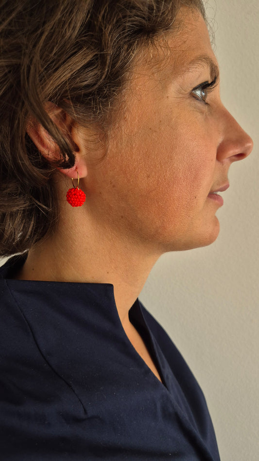 Creolen KUULA - Kugel 12mm | vergoldet | Perlen 2mm