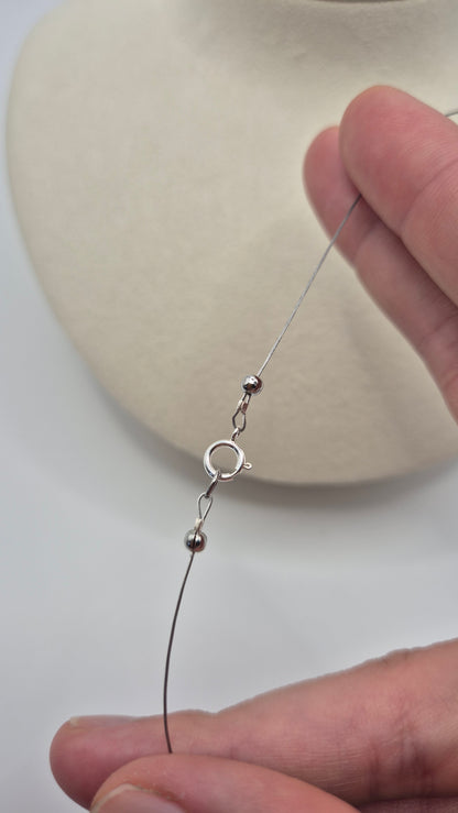 Kette LINNSI - Linse 28 mm | Silber | Perlen 2mm