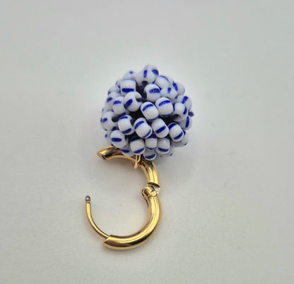 Creolen KUULA hinged  - Kugel 15mm | Perlen 3 mm