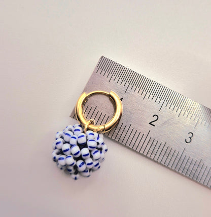 Creolen KUULA hinged  - Kugel 15mm | Perlen 3 mm