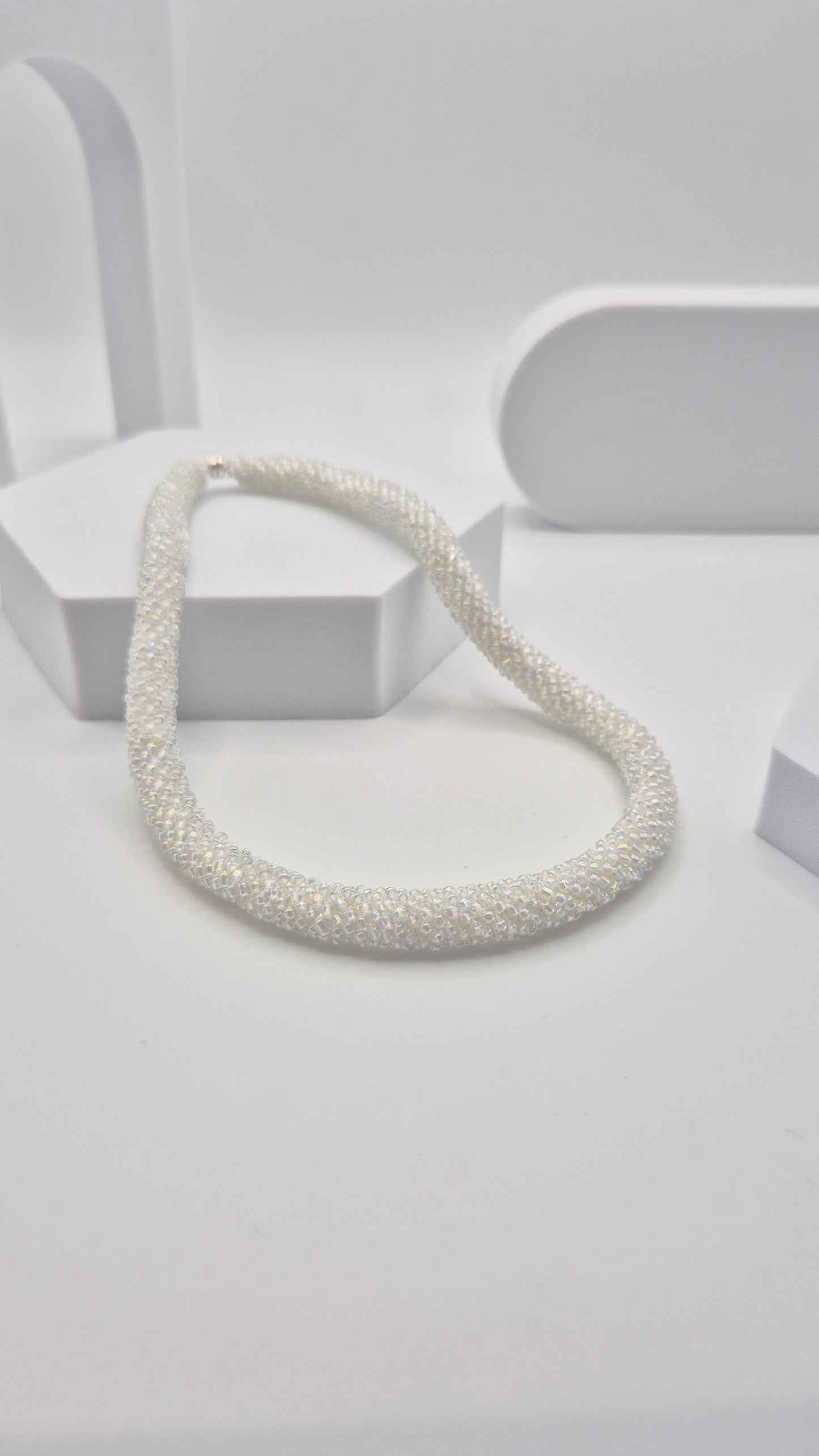 Halskette TUBE - Breite 10mm | Perlen 2,5mm | Länge 42cm - 52cm