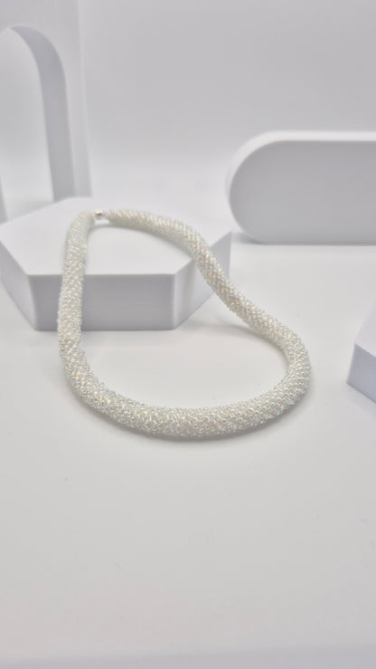 Halskette TUBE - Breite 10mm | Perlen 2,5mm | Länge 42cm - 52cm