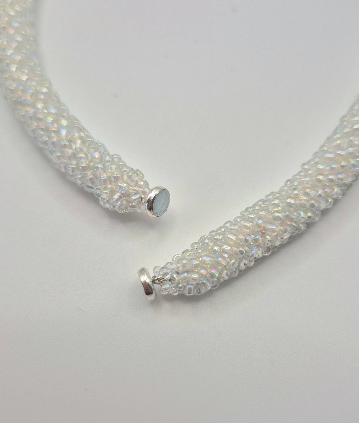 Halskette TUBE - Breite 10mm | Perlen 2,5mm