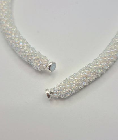 Halskette TUBE - Breite 10mm | Perlen 2,5mm