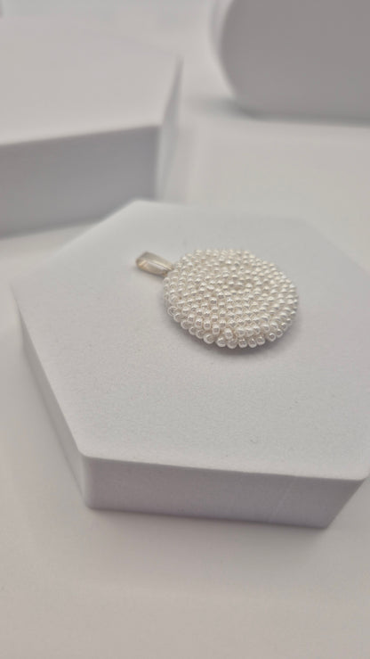 Kette LINNSI - Linse 28 mm | Silber | Perlen 2mm