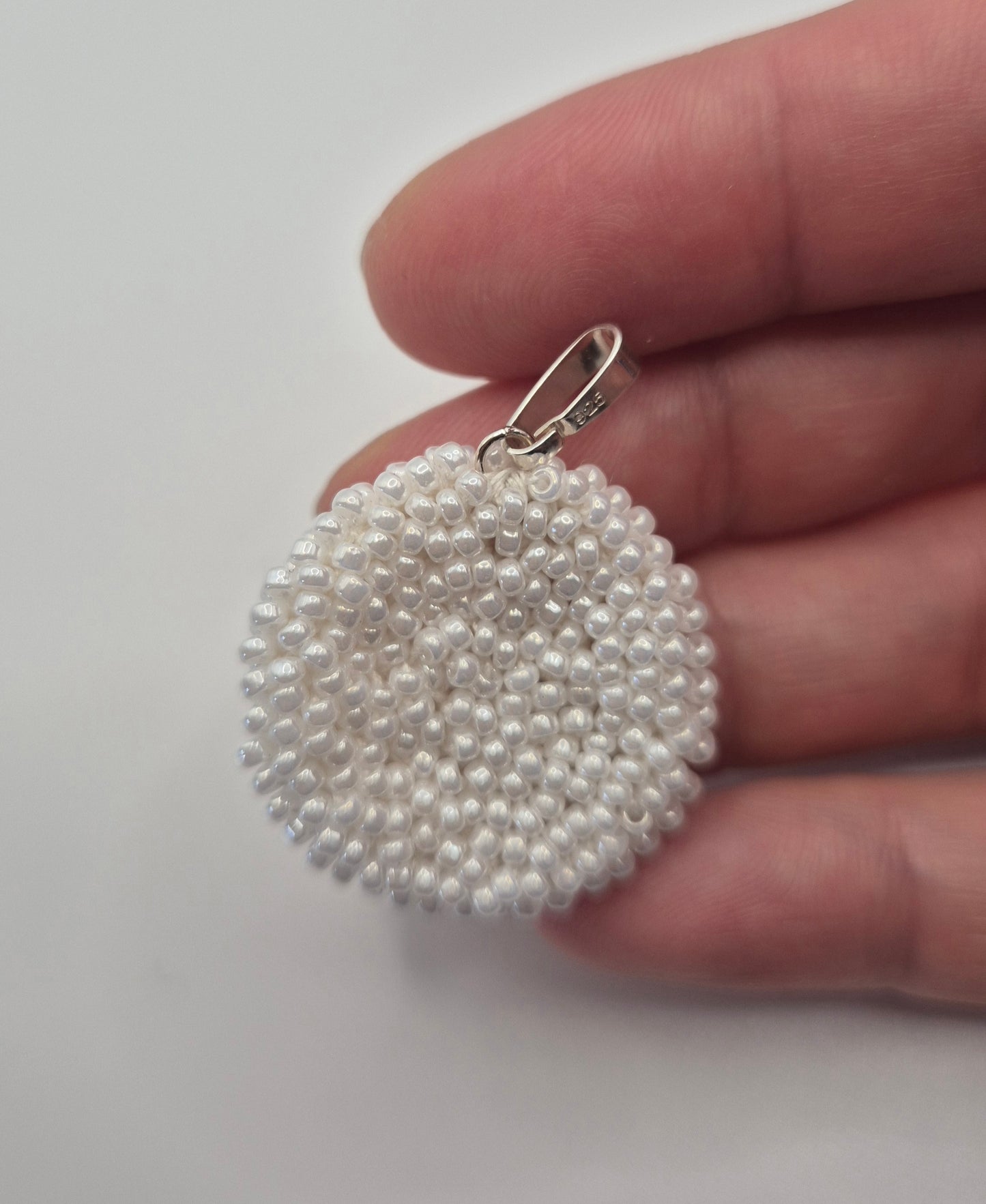 Kette LINNSI - Linse 28 mm | Silber | Perlen 2mm