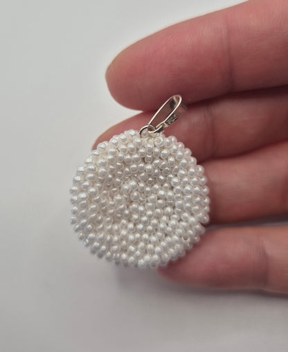 Kette LINNSI - Linse 28 mm | Silber | Perlen 2mm