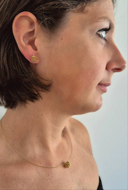 Kette KUULA- Kugel 9mm | vergoldet | Perlen 2mm