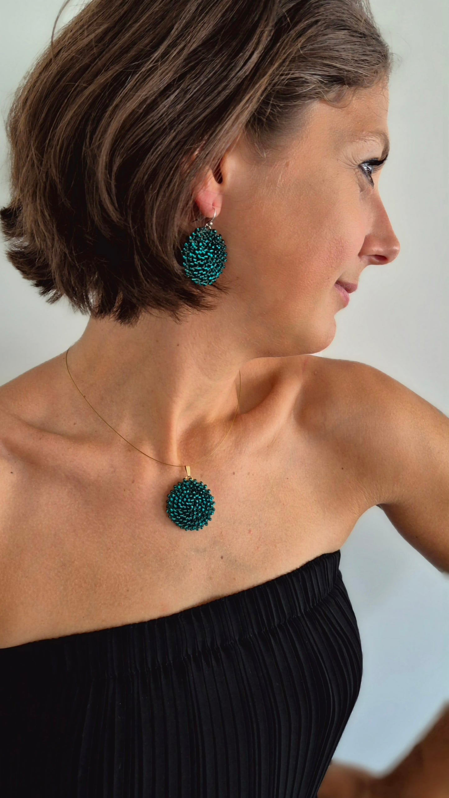 Hänger LINNSI   - Linse 31 mm | Perlen 3 mm
