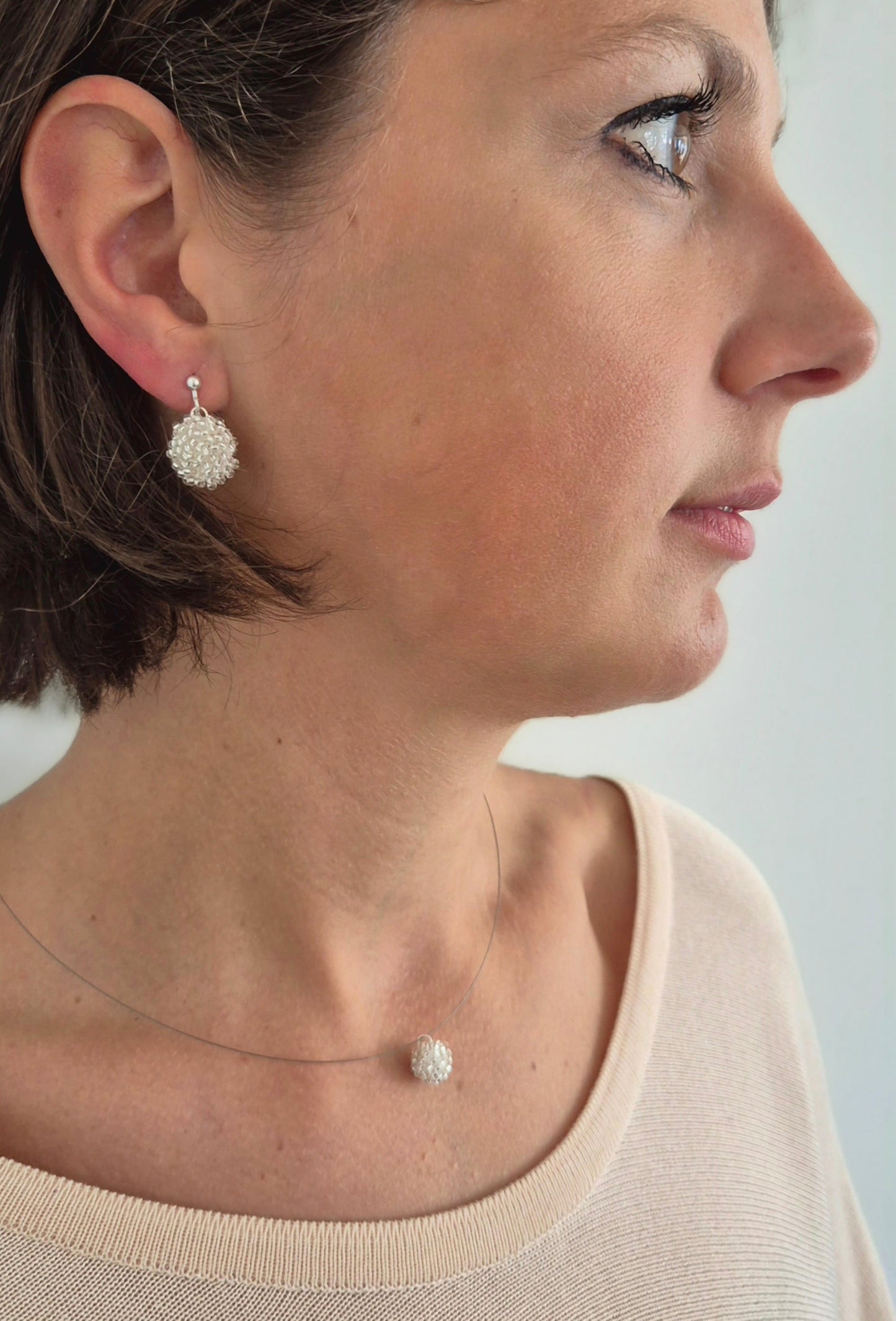 Kette KUULA- Kugel 9mm | Silber  Perlen 2mm