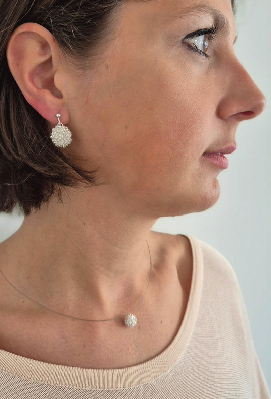 Kette KUULA- Kugel 9mm | Silber  Perlen 2mm