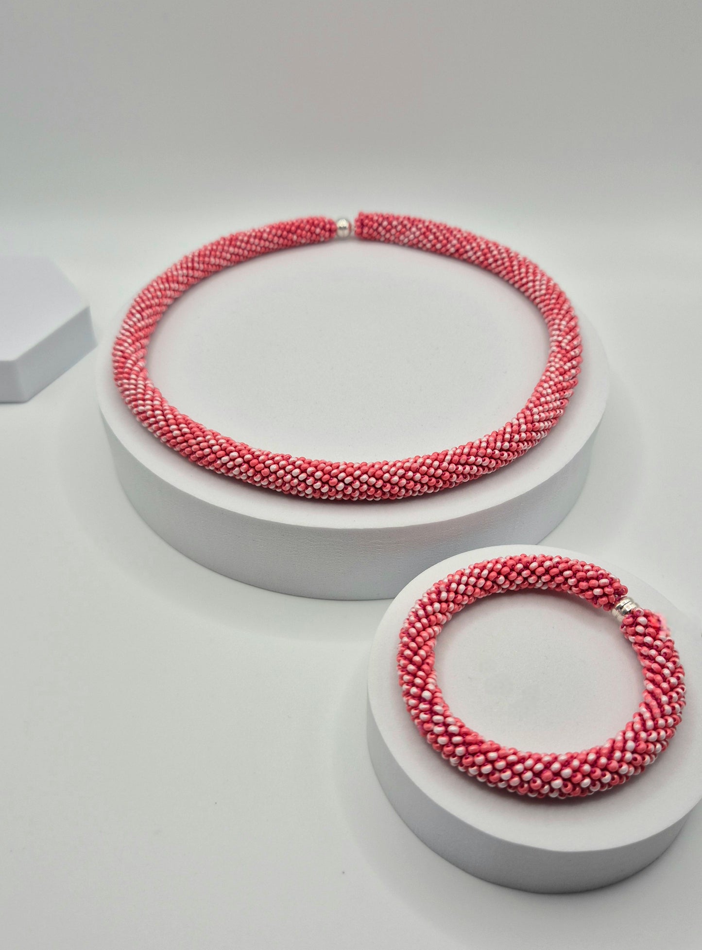 Halskette TUBE - Breite 13mm | Perlen 2,5mm