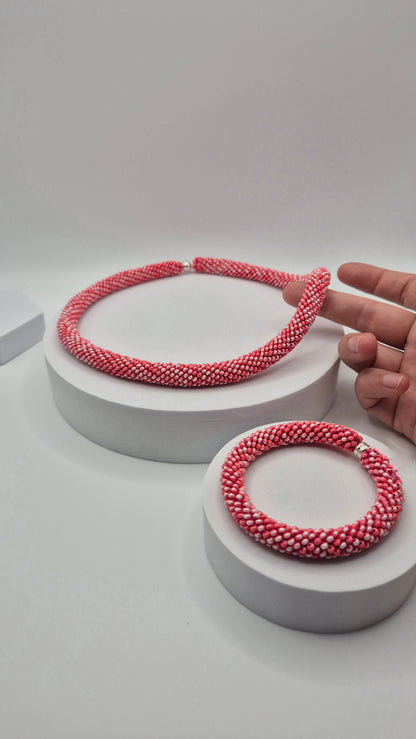 Halskette TUBE - Breite 13mm | Perlen 2,5mm