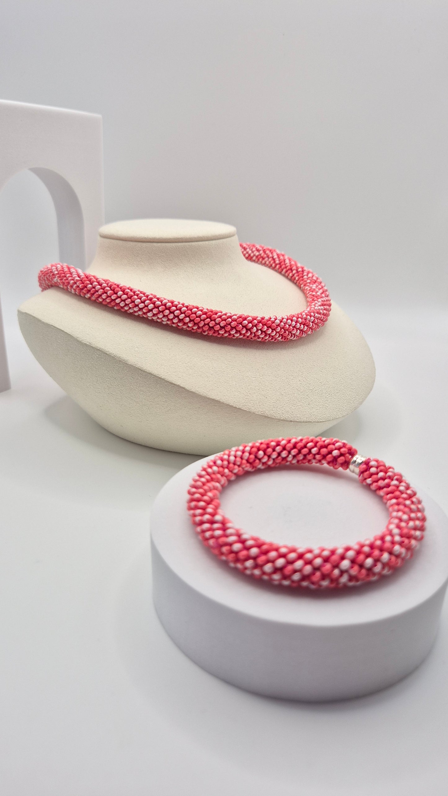 Halskette TUBE - Breite 13mm | Perlen 2,5mm