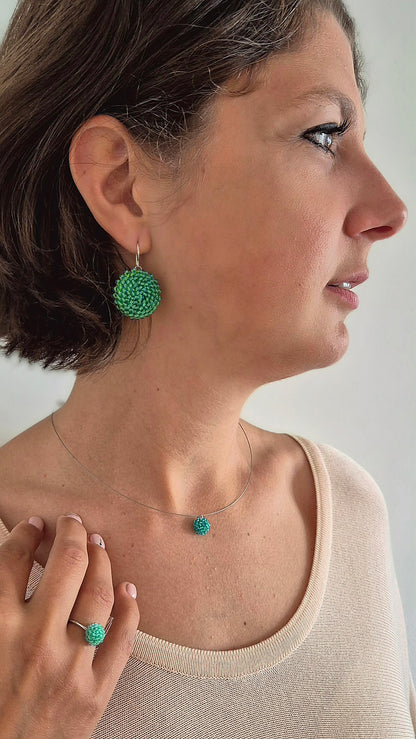 Kette LINNSI - Linse 10mm | Silber  Perlen 2mm