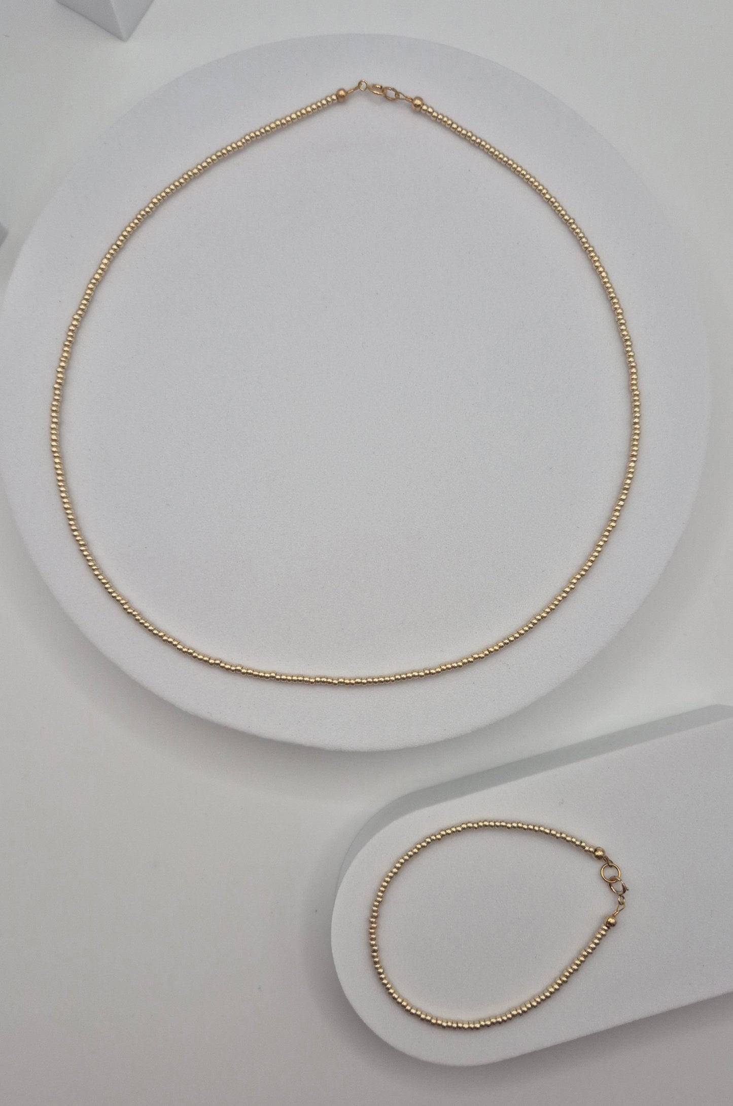 Kette RIVI | vergoldet | Perlen 2mm