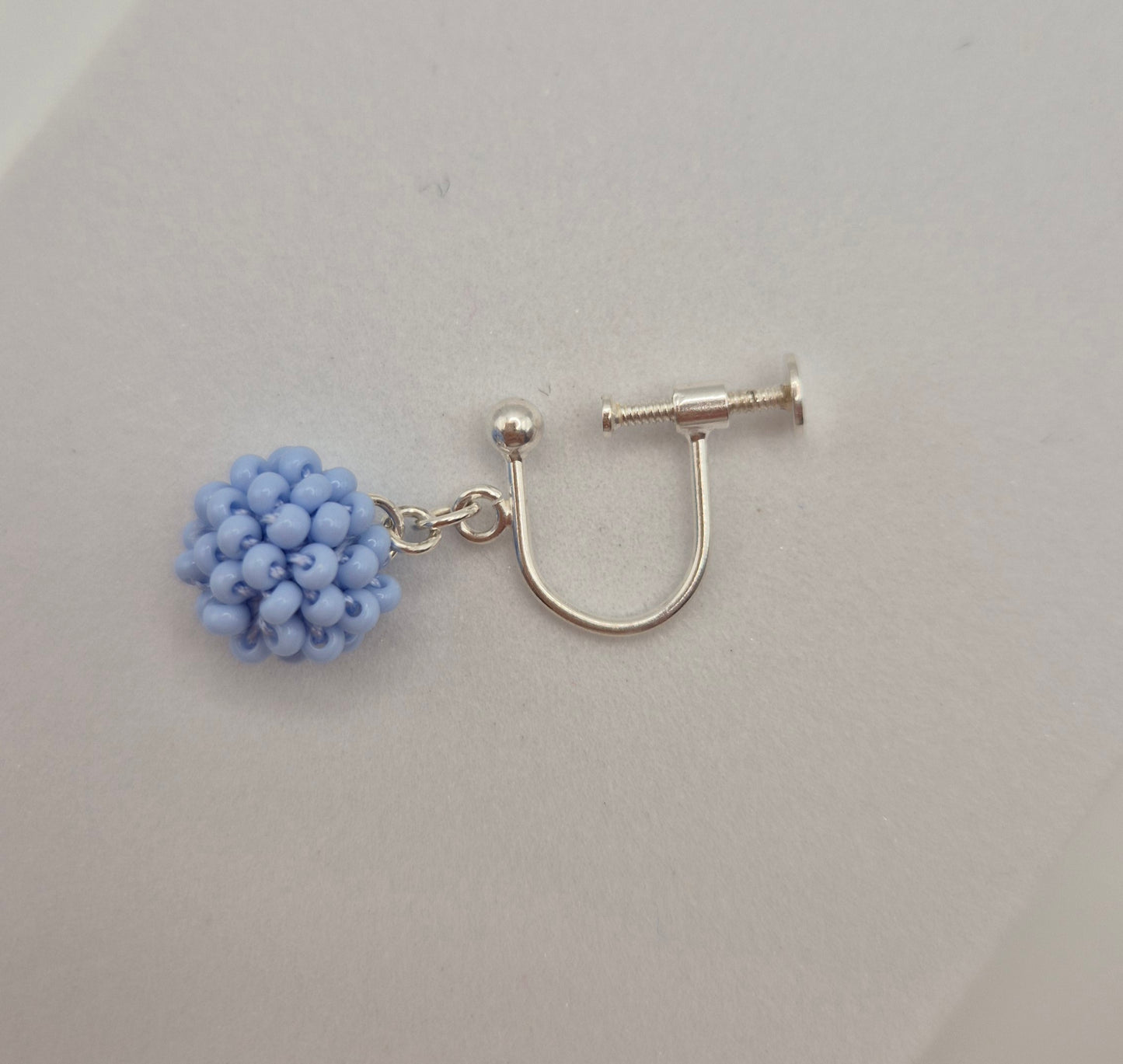 Ohrclips Hänger KUULA - Kugel 9mm | Silber | Perlen 2mm
