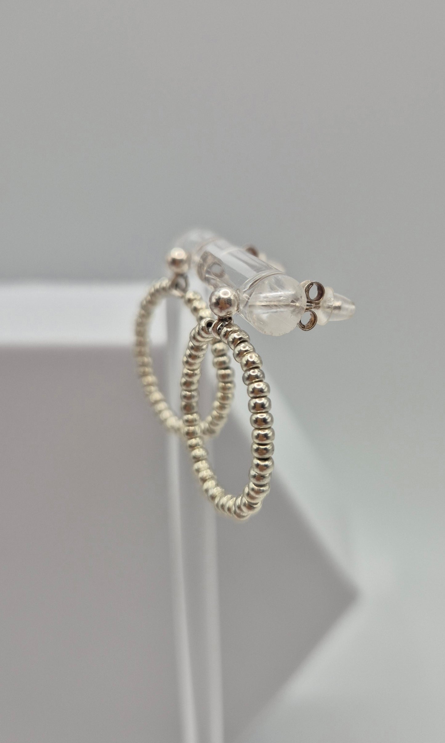 Ohr-Stecker Hänger RENGAS | Ring 20mm | Perlen 2mm