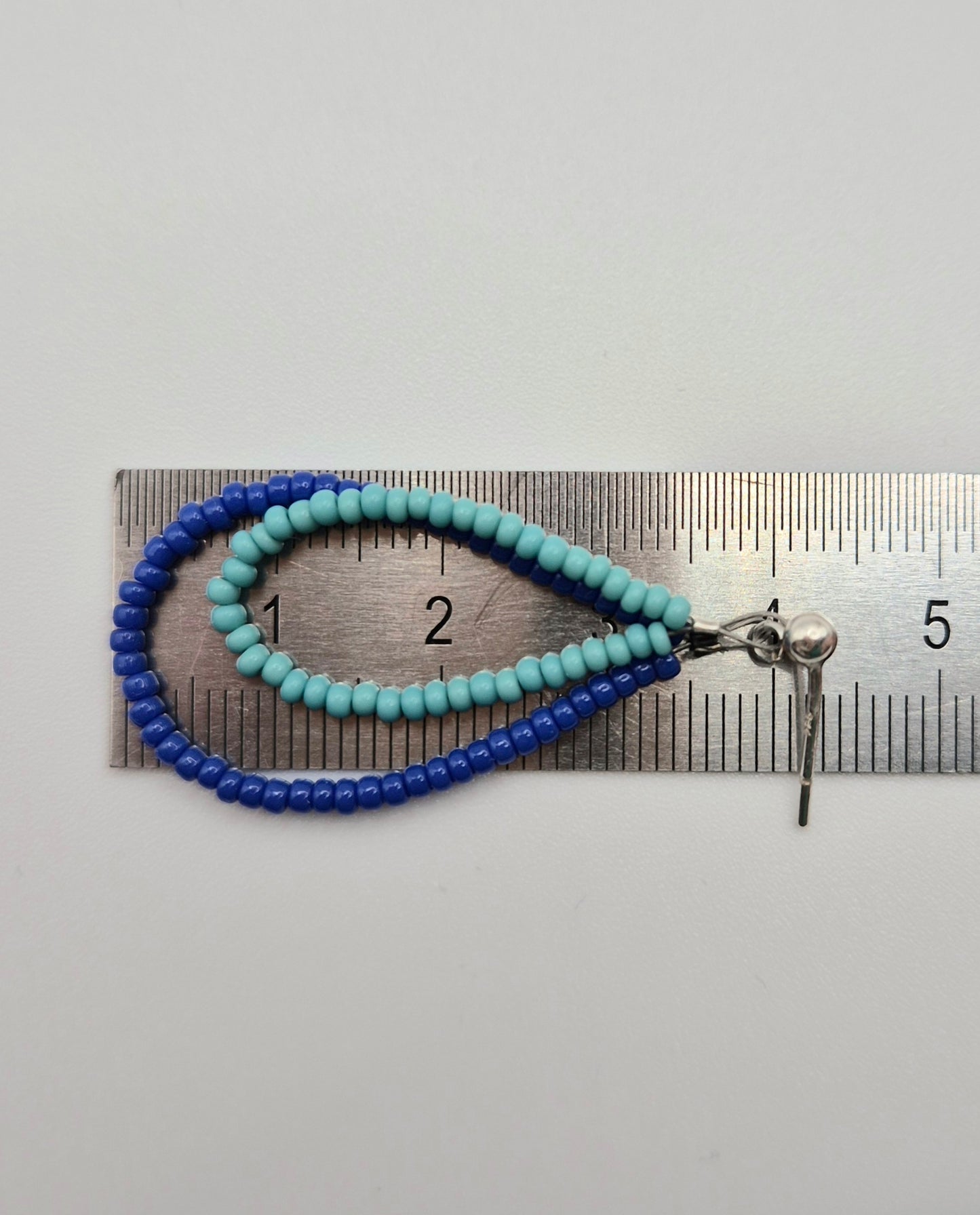 Ohr-Stecker Hänger DROPS | Tropfen 40mm | Perlen 2mm