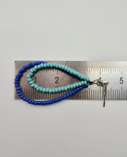 Ohr-Stecker Hänger DROPS | Tropfen 40mm | Perlen 2mm