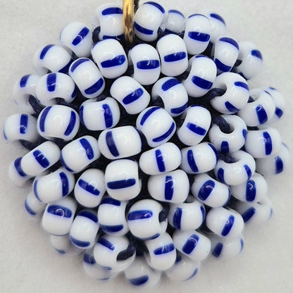 Kette LINNSI - Linse 32 mm | vergoldet | Perlen 3mm