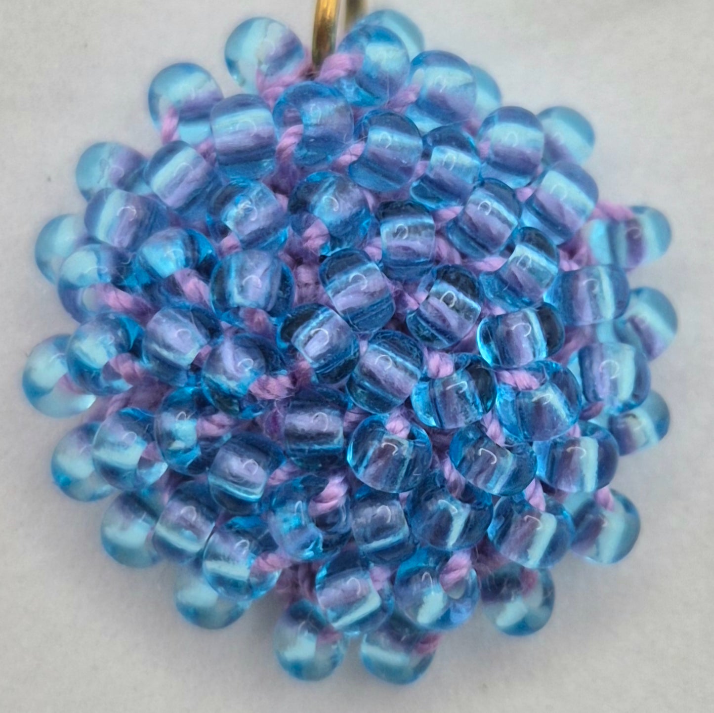 Kette LINNSI - Linse 32 mm | vergoldet | Perlen 3mm