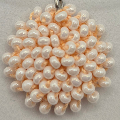 Kette LINNSI - Linse 32 mm | vergoldet | Perlen 3mm