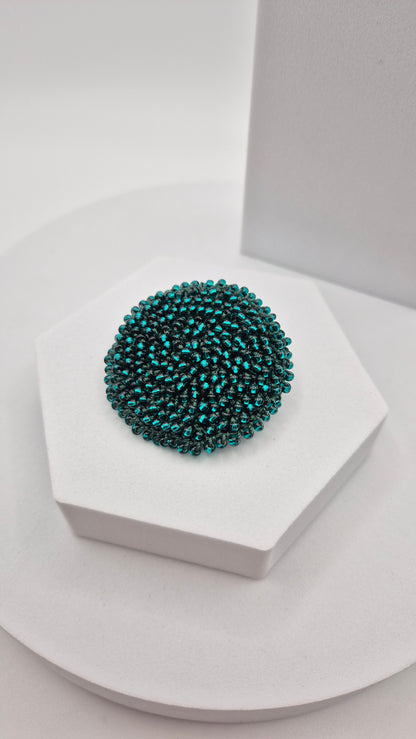 Brosche LINNSI | Durchmesser 45 mm | Perlen 2,5 mm