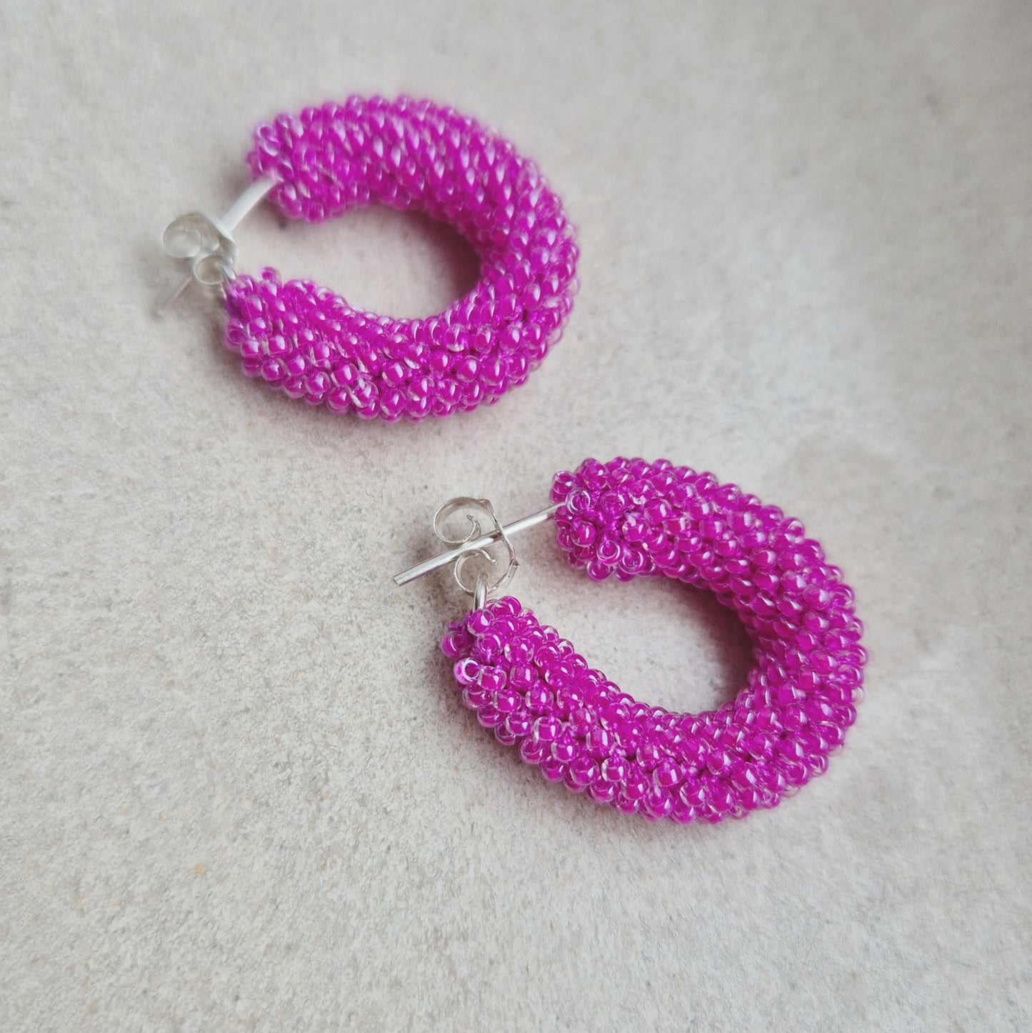 Creolen TUBE - Perlen 1mm